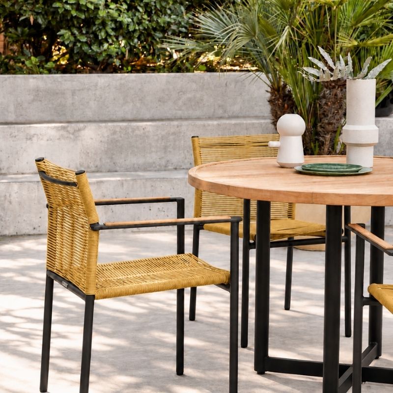 【特別価格】JAKARTA dining table set（yellow）