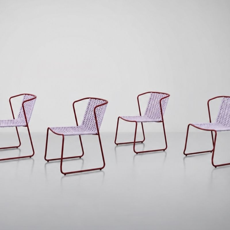 【特別価格】FANCY single chair & table set（red）