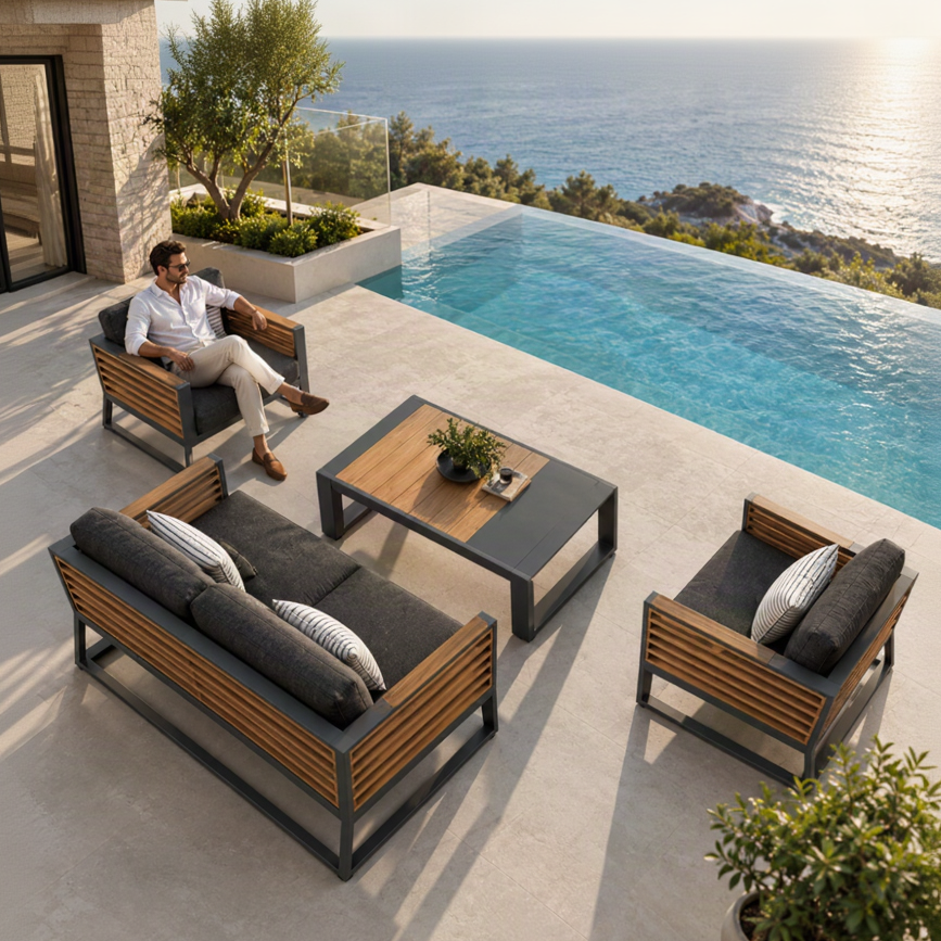 NEWYORK  double sofa set - 204010